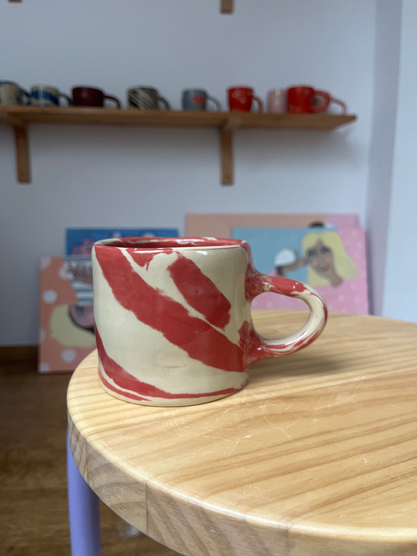 Kubek zebra wiśniowa większy