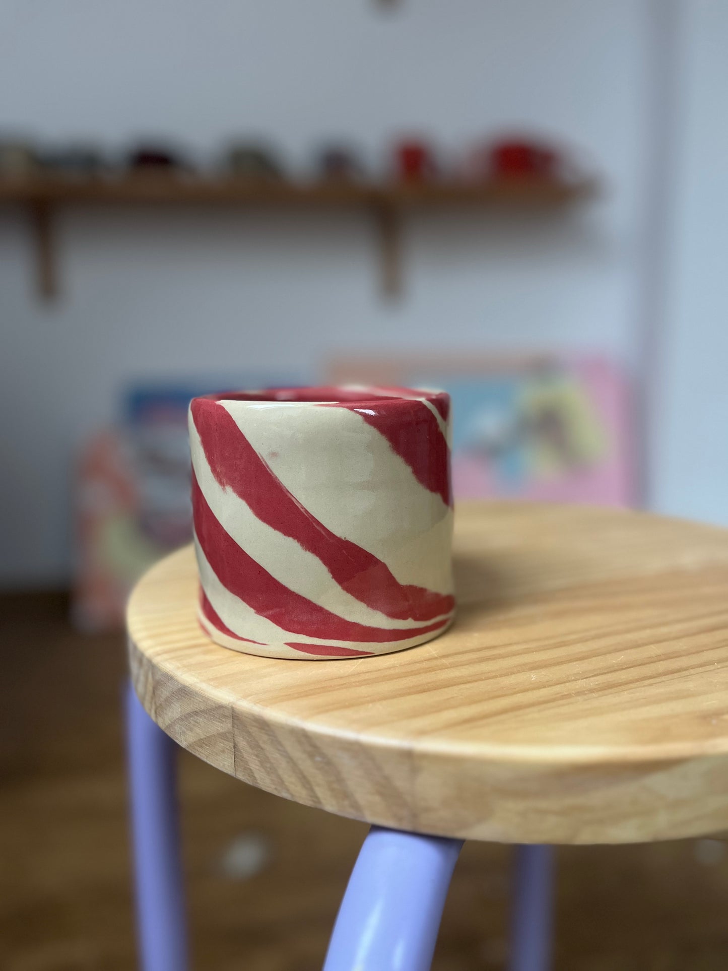 Kubek zebra wiśniowa większy