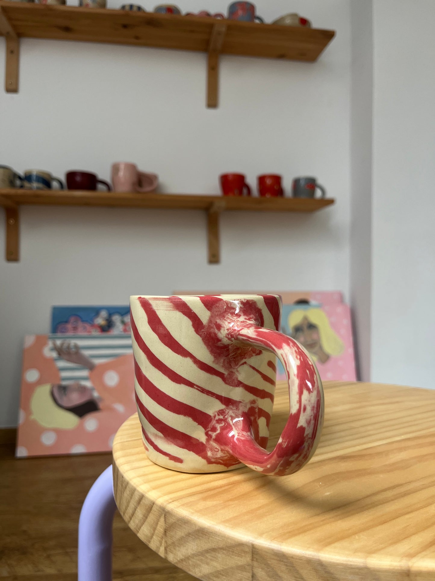 Kubek zebra wiśniowy